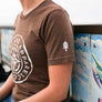Compass Short-Sleeve Unisex T-Shirt - Heather Brown