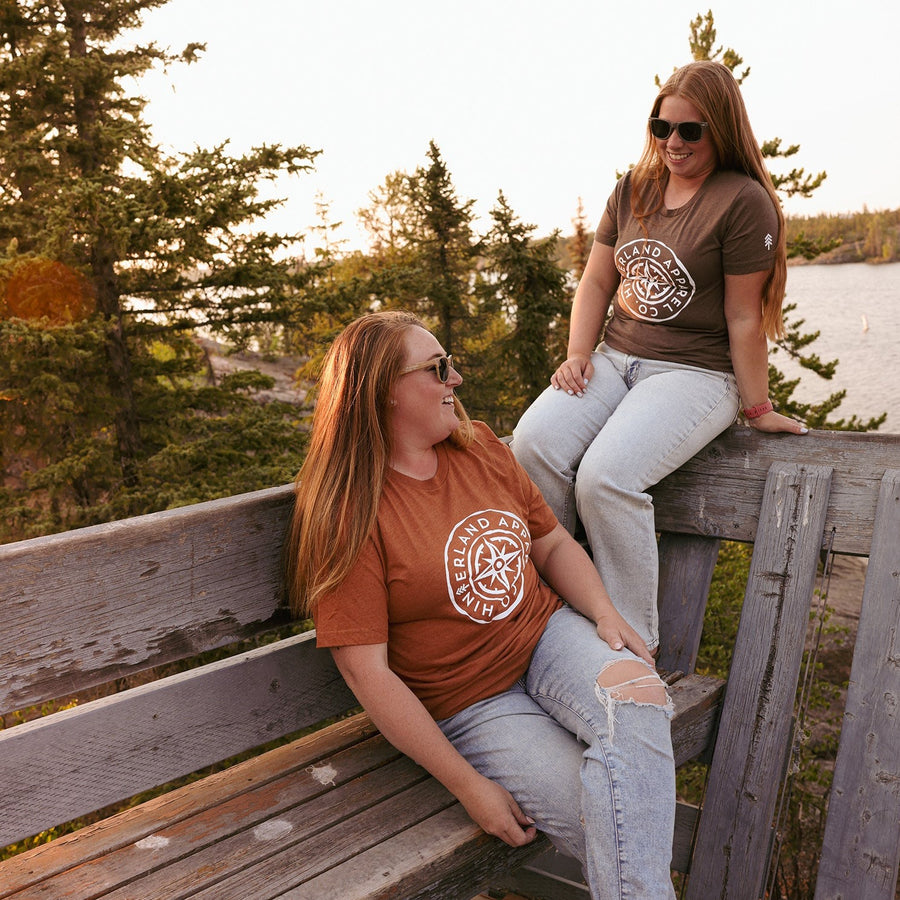 Compass Short-Sleeve Unisex T-Shirt - Heather Autumn