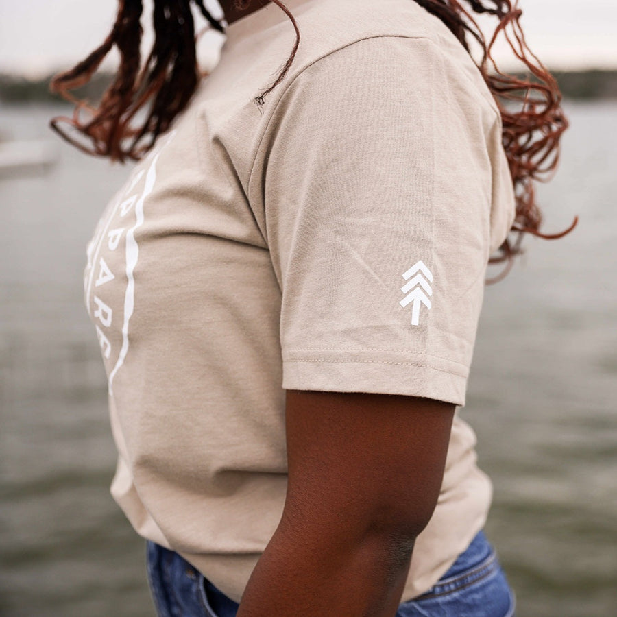 Compass Short-Sleeve Unisex T-Shirt - Heather Tan